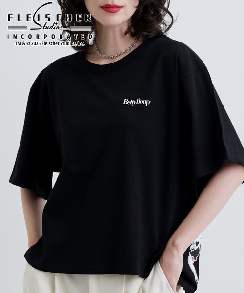 GALLEST(ギャレスト)の「【Betty Boop(TM)】バックプリントワイドTシャツ(Tシャツ/カットソー・レディース・ホワイト/ブラック・38)」の3枚目の写真