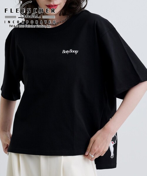 GALLEST(ギャレスト)の「【Betty Boop(TM)】バックプリントワイドTシャツ(Tシャツ/カットソー・レディース・ホワイト/ブラック・38)」の4枚目の写真