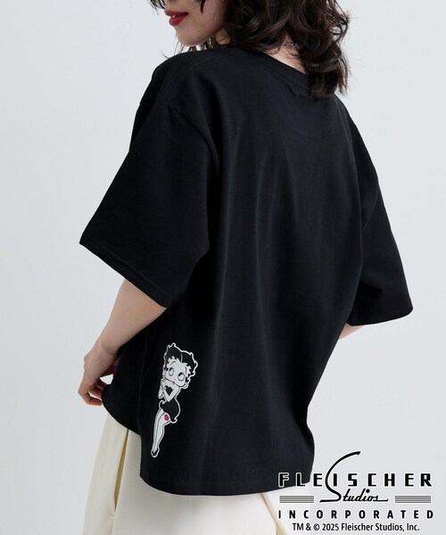 GALLEST(ギャレスト)の「【Betty Boop(TM)】バックプリントワイドTシャツ(Tシャツ/カットソー・レディース・ホワイト/ブラック・38)」の6枚目の写真