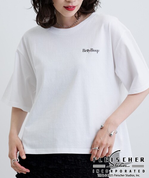 GALLEST(ギャレスト)の「【Betty Boop(TM)】バックプリントワイドTシャツ(Tシャツ/カットソー・レディース・ホワイト/ブラック・38)」の8枚目の写真