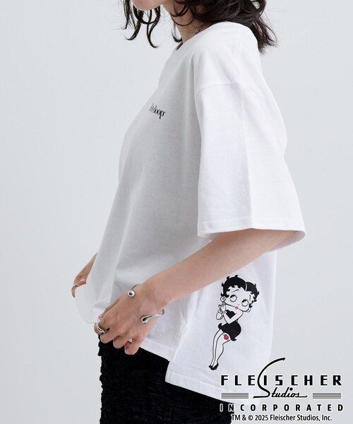 GALLEST(ギャレスト)の「【Betty Boop(TM)】バックプリントワイドTシャツ(Tシャツ/カットソー・レディース・ホワイト/ブラック・38)」の9枚目の写真