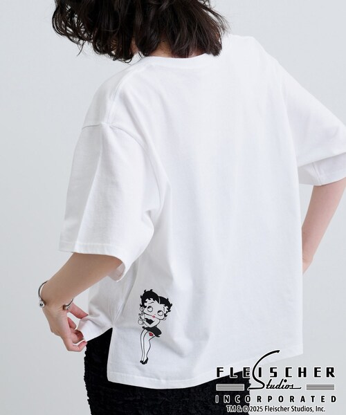 GALLEST(ギャレスト)の「【Betty Boop(TM)】バックプリントワイドTシャツ(Tシャツ/カットソー・レディース・ホワイト/ブラック・38)」の11枚目の写真