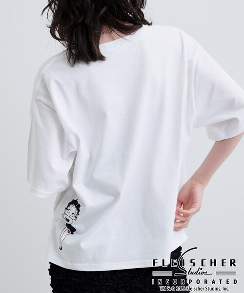 GALLEST(ギャレスト)の「【Betty Boop(TM)】バックプリントワイドTシャツ(Tシャツ/カットソー・レディース・ホワイト/ブラック・38)」の12枚目の写真