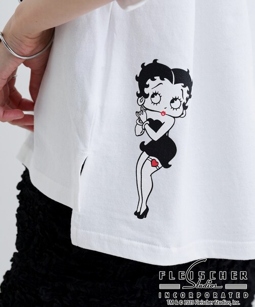 GALLEST(ギャレスト)の「【Betty Boop(TM)】バックプリントワイドTシャツ(Tシャツ/カットソー・レディース・ホワイト/ブラック・38)」の14枚目の写真