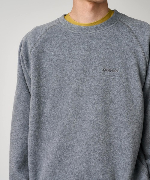 Gramicci(グラミチ)の「THERMAL FLEECE CREW|サーマルフリースクルー(スウェット・メンズ・ヘザーグレー/オリーブ/ブラック/ブラウン系・XXL/XL/M/S/XS/L)」の3枚目の写真