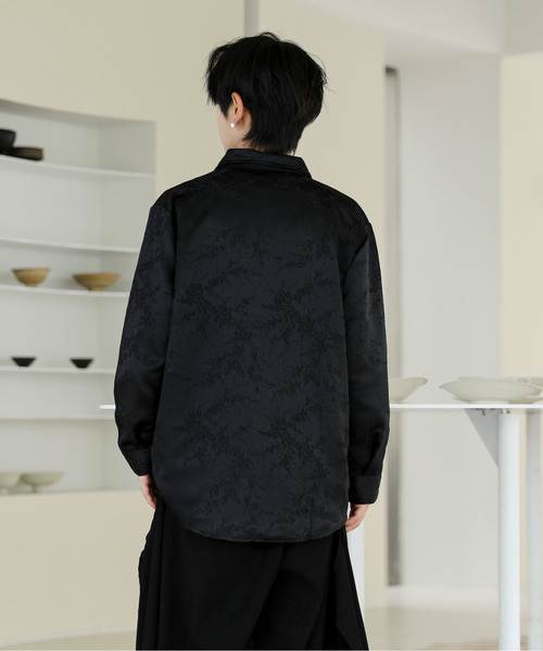 neos(ネオス)の「【neos】ルーズシルエット デザイン ボタン ロングスリーブ チャイナ シャツ(シャツ/ブラウス・メンズ・ブラック/ホワイト・MEDIUM/LARGE/X-LARGE)」の7枚目の写真
