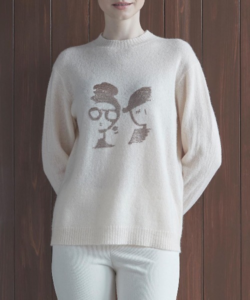 STUDIO PICONE(スタジオピッコーネ)の「アルパカ混スパンコール刺繍ニット(ニット/セーター・レディース・ピンク/ライトブルー/ネイビー/ベージュ・L/M)」の18枚目の写真