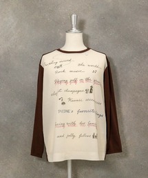 シフォン切替ニットソー