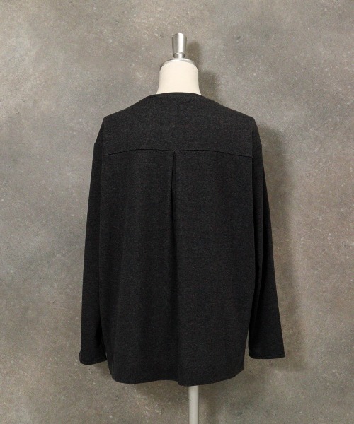 STUDIO PICONE(スタジオピッコーネ)の「シフォン切替ニットソー(Tシャツ/カットソー・レディース・ブラウン/ライトグレー/テラコッタ・LL/L/M)」の14枚目の写真