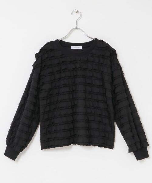 URBAN RESEARCH Sonny Label（アーバンリサーチサニーレーベル）の「フリルカットプルオーバー（Tシャツ/カットソー・レディース・ブラック/オフホワイト・FREE）」の10枚目の写真