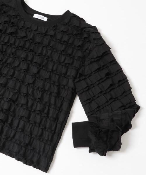 URBAN RESEARCH Sonny Label（アーバンリサーチサニーレーベル）の「フリルカットプルオーバー（Tシャツ/カットソー・レディース・ブラック/オフホワイト・FREE）」の11枚目の写真