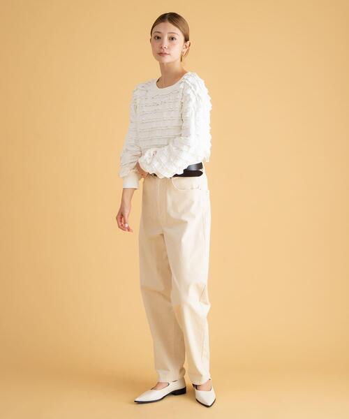 URBAN RESEARCH Sonny Label（アーバンリサーチサニーレーベル）の「フリルカットプルオーバー（Tシャツ/カットソー・レディース・ブラック/オフホワイト・FREE）」の19枚目の写真