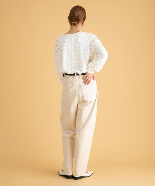 URBAN RESEARCH Sonny Label（アーバンリサーチサニーレーベル）の「フリルカットプルオーバー（Tシャツ/カットソー・レディース・ブラック/オフホワイト・FREE）」の20枚目の写真