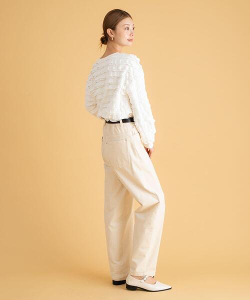 URBAN RESEARCH Sonny Label（アーバンリサーチサニーレーベル）の「フリルカットプルオーバー（Tシャツ/カットソー・レディース・ブラック/オフホワイト・FREE）」の21枚目の写真