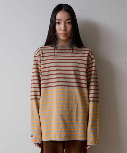 Barbarian(バーバリアン)の「【BARBARIAN/バーバリアン 】12ozHEAVY WEIGHT CREW LONG/ボーダー/クルーネック/ユニセックス【WEB限定】(ポロシャツ・メンズ・レモンイエロー/ラベンダー/レッド系その他・S/M/L/XL)」の4枚目の写真