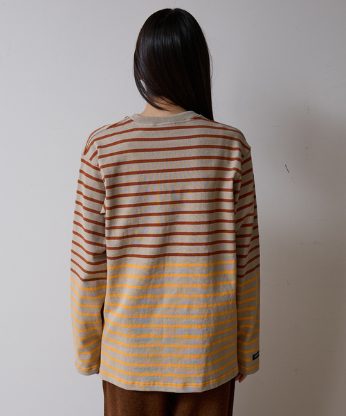 Barbarian(バーバリアン)の「【BARBARIAN/バーバリアン 】12ozHEAVY WEIGHT CREW LONG/ボーダー/クルーネック/ユニセックス【WEB限定】(ポロシャツ・メンズ・レモンイエロー/ラベンダー/レッド系その他・S/M/L/XL)」の6枚目の写真