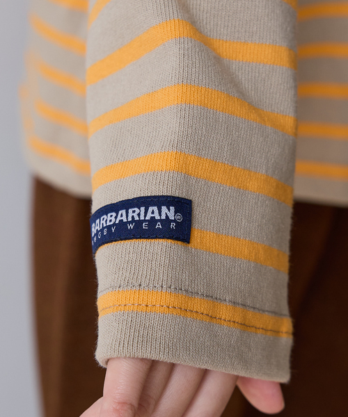 Barbarian(バーバリアン)の「【BARBARIAN/バーバリアン 】12ozHEAVY WEIGHT CREW LONG/ボーダー/クルーネック/ユニセックス【WEB限定】(ポロシャツ・メンズ・レモンイエロー/ラベンダー/レッド系その他・S/M/L/XL)」の9枚目の写真