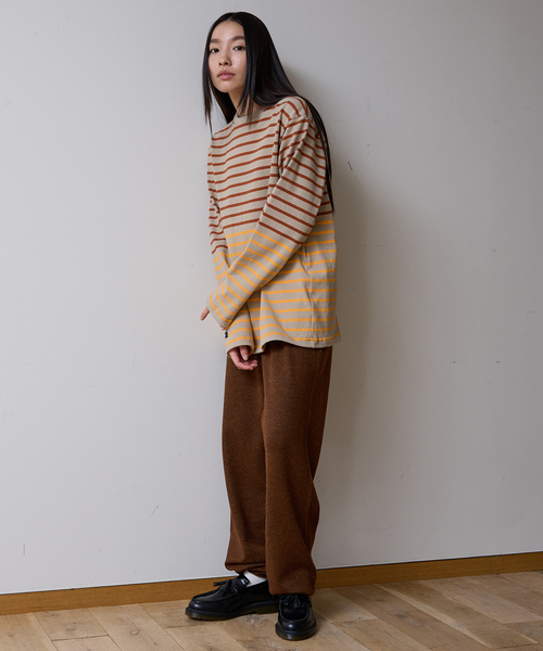 Barbarian(バーバリアン)の「【BARBARIAN/バーバリアン 】12ozHEAVY WEIGHT CREW LONG/ボーダー/クルーネック/ユニセックス【WEB限定】(ポロシャツ・メンズ・レモンイエロー/ラベンダー/レッド系その他・S/M/L/XL)」の11枚目の写真