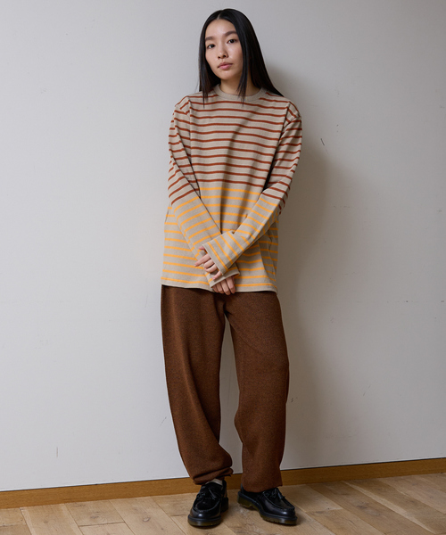 Barbarian(バーバリアン)の「【BARBARIAN/バーバリアン 】12ozHEAVY WEIGHT CREW LONG/ボーダー/クルーネック/ユニセックス【WEB限定】(ポロシャツ・メンズ・レモンイエロー/ラベンダー/レッド系その他・S/M/L/XL)」の12枚目の写真