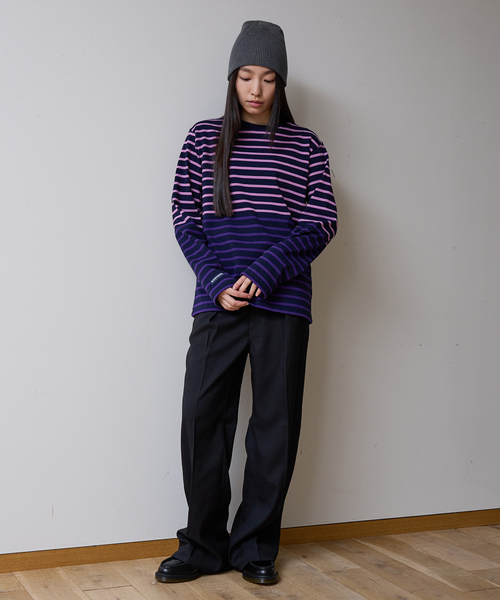 Barbarian(バーバリアン)の「【BARBARIAN/バーバリアン 】12ozHEAVY WEIGHT CREW LONG/ボーダー/クルーネック/ユニセックス【WEB限定】(ポロシャツ・メンズ・レモンイエロー/ラベンダー/レッド系その他・S/M/L/XL)」の15枚目の写真