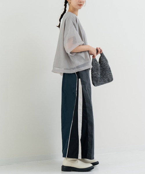refinedworks(リファインドワークス)の「【refinedworks】異素材 使いが光る デニム 切替 ロング スカート(デニムスカート・レディース・ブルー/ブラック・FREE)」の22枚目の写真