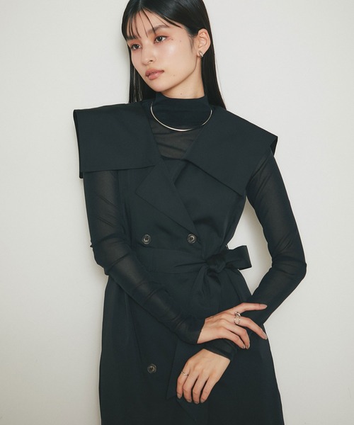 セール】2WAYビックカラートレンチジレワンピース（ワンピース