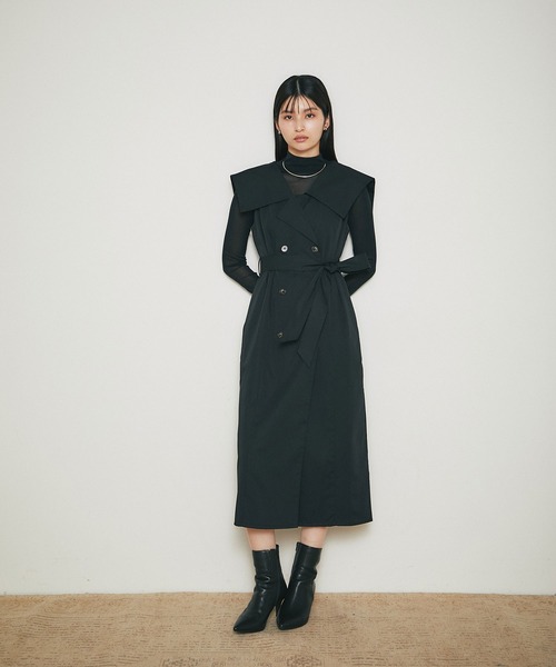 セール】2WAYビックカラートレンチジレワンピース（ワンピース