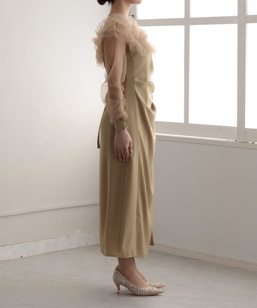 birei(ビレイ)の「シアーラッフルドレス(ドレス・レディース・イエロー/アッシュブラウン/ブラック・M)」の20枚目の写真