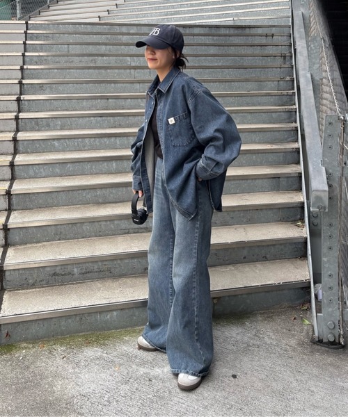 COLONY 2139（コロニートゥーワンスリーナイン）の「オーバータックデニムシャツ（シャツ/ブラウス・レディース・ブラック/ダークブルー・FREE）」の15枚目の写真