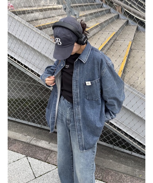 COLONY 2139（コロニートゥーワンスリーナイン）の「オーバータックデニムシャツ（シャツ/ブラウス・レディース・ブラック/ダークブルー・FREE）」の12枚目の写真