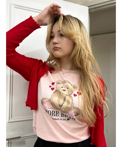 MORE self LOVE(モアセルフラブ)の「【MORE BEAR】big bear TEE(Tシャツ/カットソー・レディース・ブラック/ホワイト/ピンク・FREE)」の17枚目の写真