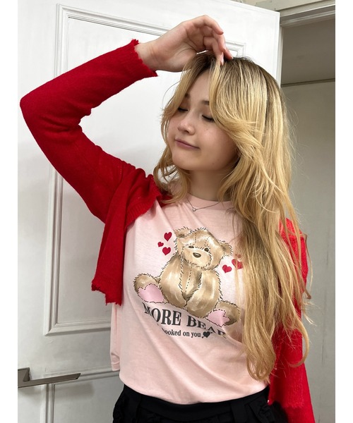 MORE self LOVE(モアセルフラブ)の「【MORE BEAR】big bear TEE(Tシャツ/カットソー・レディース・ブラック/ホワイト/ピンク・FREE)」の18枚目の写真