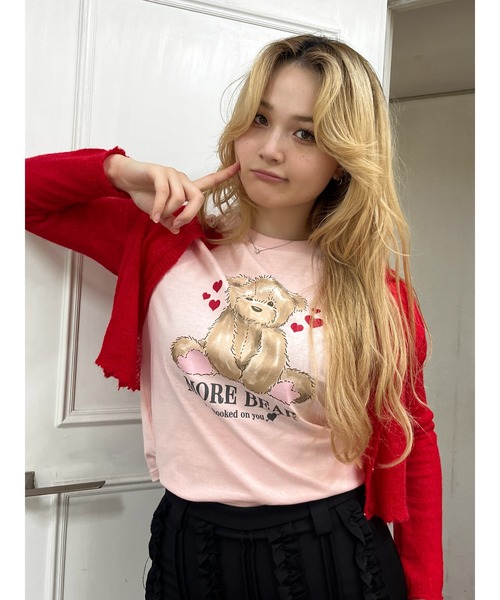 MORE self LOVE(モアセルフラブ)の「【MORE BEAR】big bear TEE(Tシャツ/カットソー・レディース・ブラック/ホワイト/ピンク・FREE)」の19枚目の写真