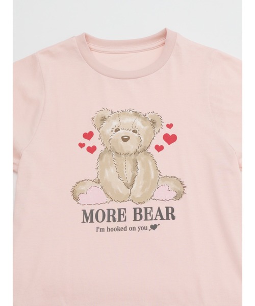 MORE self LOVE(モアセルフラブ)の「【MORE BEAR】big bear TEE(Tシャツ/カットソー・レディース・ブラック/ホワイト/ピンク・FREE)」の6枚目の写真