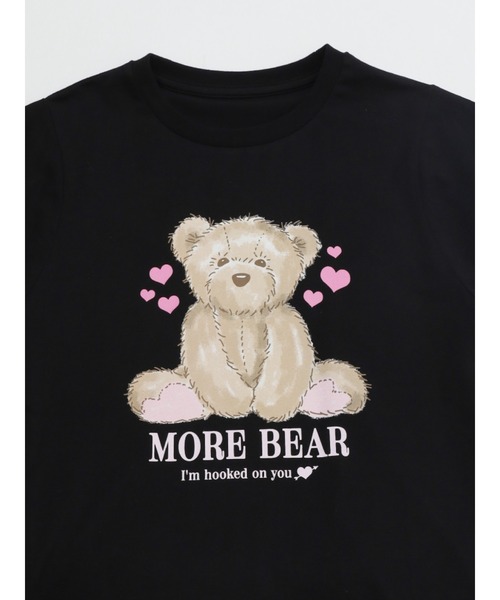 MORE self LOVE(モアセルフラブ)の「【MORE BEAR】big bear TEE(Tシャツ/カットソー・レディース・ブラック/ホワイト/ピンク・FREE)」の5枚目の写真