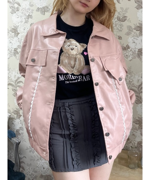 MORE self LOVE(モアセルフラブ)の「【MORE BEAR】big bear TEE(Tシャツ/カットソー・レディース・ブラック/ホワイト/ピンク・FREE)」の11枚目の写真