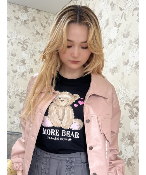 MORE self LOVE(モアセルフラブ)の「【MORE BEAR】big bear TEE(Tシャツ/カットソー・レディース・ブラック/ホワイト/ピンク・FREE)」の13枚目の写真
