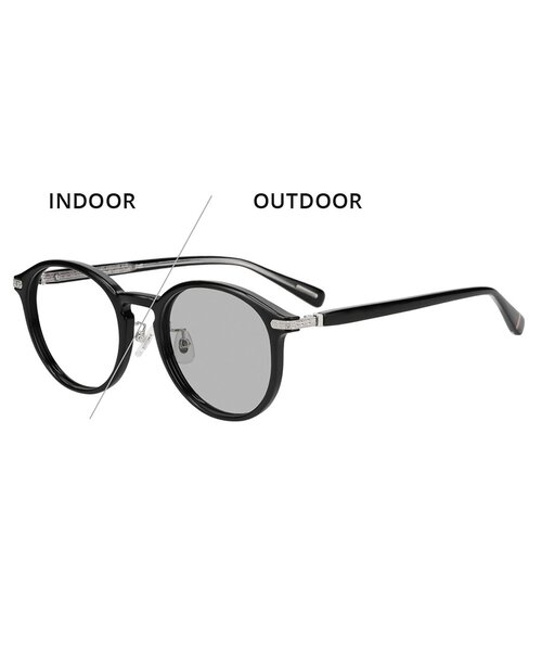 WEB限定】Zoff｜UNITED ARROWS｜ボストン型 調光サングラス｜紫外線で