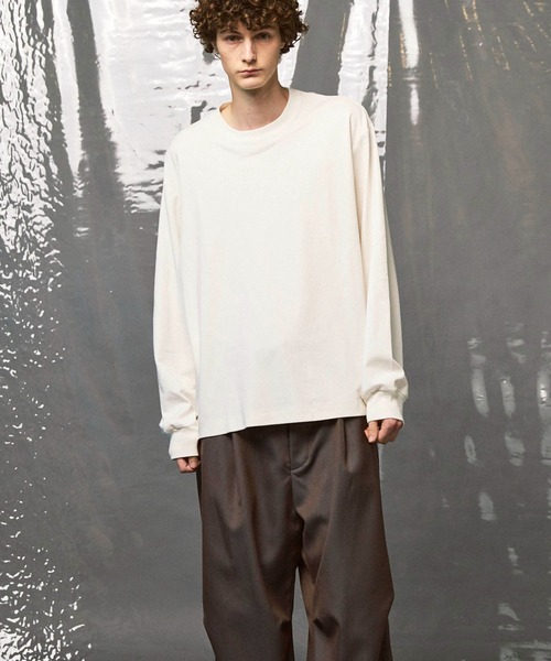 UNISEX》【EX】Prime-Over Smooth Crew Neck Long Sleeve T-Shirt