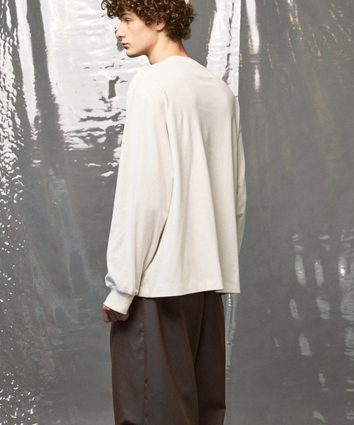 UNISEX》【EX】Prime-Over Smooth Crew Neck Long Sleeve T-Shirt