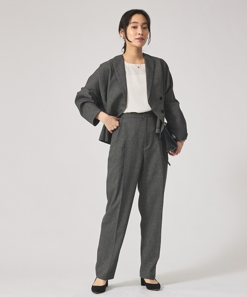 qualite（カリテ）の「【セットアップ対応】ツイードタックテーパード（その他パンツ・レディース・ベージュ/グレー・38/36）」の5枚目の写真