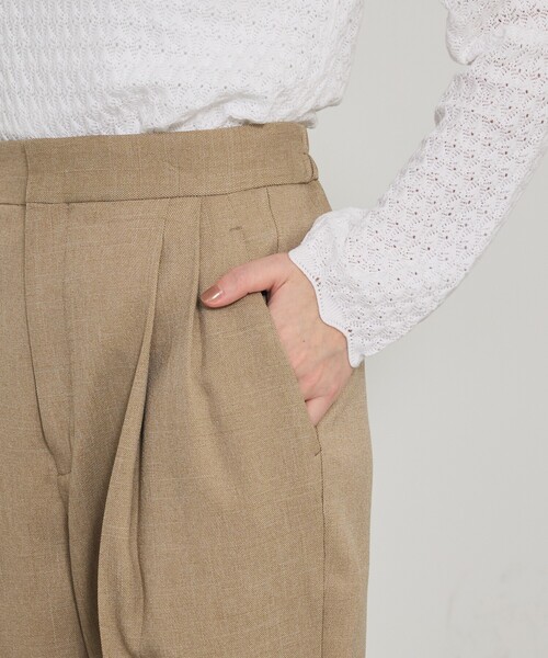 qualite（カリテ）の「【セットアップ対応】ツイードタックテーパード（その他パンツ・レディース・ベージュ/グレー・38/36）」の12枚目の写真
