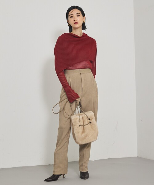 qualite（カリテ）の「【セットアップ対応】ツイードタックテーパード（その他パンツ・レディース・ベージュ/グレー・38/36）」の18枚目の写真