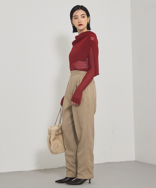 qualite（カリテ）の「【セットアップ対応】ツイードタックテーパード（その他パンツ・レディース・ベージュ/グレー・38/36）」の19枚目の写真