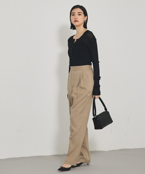 qualite（カリテ）の「【セットアップ対応】ツイードタックテーパード（その他パンツ・レディース・ベージュ/グレー・38/36）」の20枚目の写真