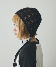 mul.（ムル）の「CP　ゆる編みリボンキャップ（ニットキャップ/ビーニー）」