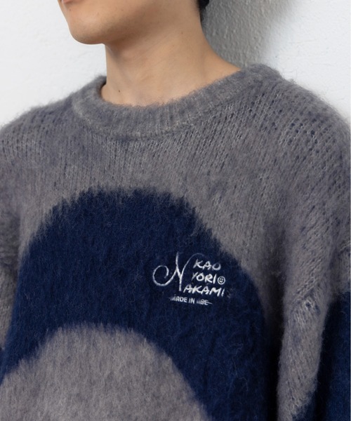 kaoyorinakami（カオヨリナカミ）の「KUNE-KUNE KNIT / クネクネニット（ニット/セーター・メンズ・グレー/アイボリー・MEDIUM/X-LARGE/LARGE/SMALL）」の22枚目の写真