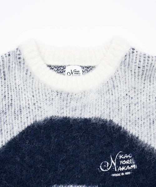 kaoyorinakami（カオヨリナカミ）の「KUNE-KUNE KNIT / クネクネニット（ニット/セーター・メンズ・グレー/アイボリー・MEDIUM/X-LARGE/LARGE/SMALL）」の12枚目の写真