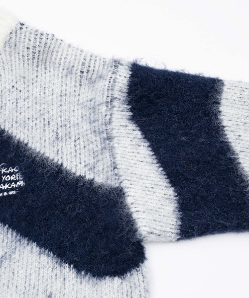 kaoyorinakami（カオヨリナカミ）の「KUNE-KUNE KNIT / クネクネニット（ニット/セーター・メンズ・グレー/アイボリー・MEDIUM/X-LARGE/LARGE/SMALL）」の13枚目の写真