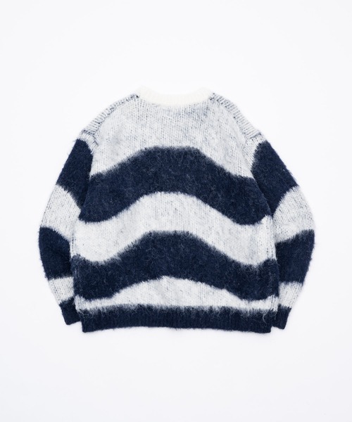 kaoyorinakami（カオヨリナカミ）の「KUNE-KUNE KNIT / クネクネニット（ニット/セーター・メンズ・グレー/アイボリー・MEDIUM/X-LARGE/LARGE/SMALL）」の7枚目の写真